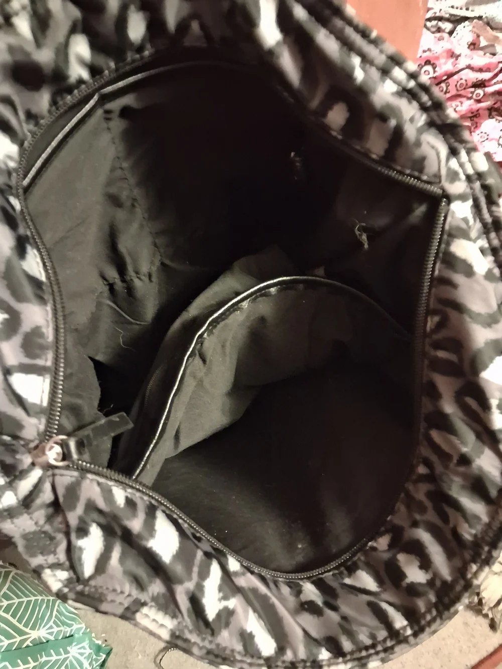 BODHI Grey And Black Leopard-Print Baby Tote